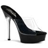 Pleaser - ALLURE601 Mules à talon - Noir/Transparent Product image